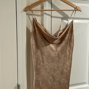 Champagne slip on dress